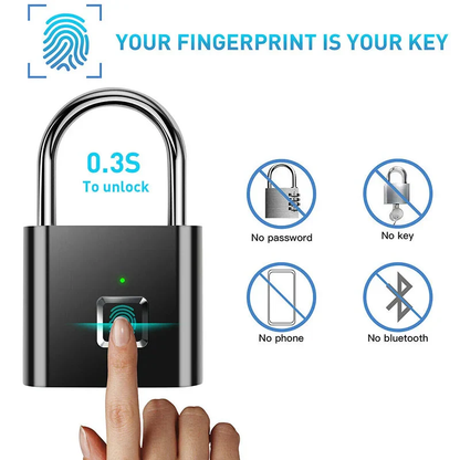 Nexgera™ Smart Fingerprint Padlock